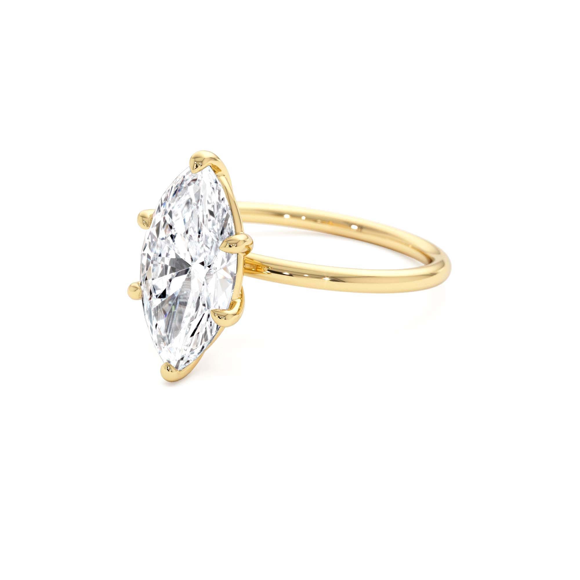 2.00 Ctw 14k Marquise Shape Prong Setting Lab Grown Diamond Engagement Ring – Verity - view 4