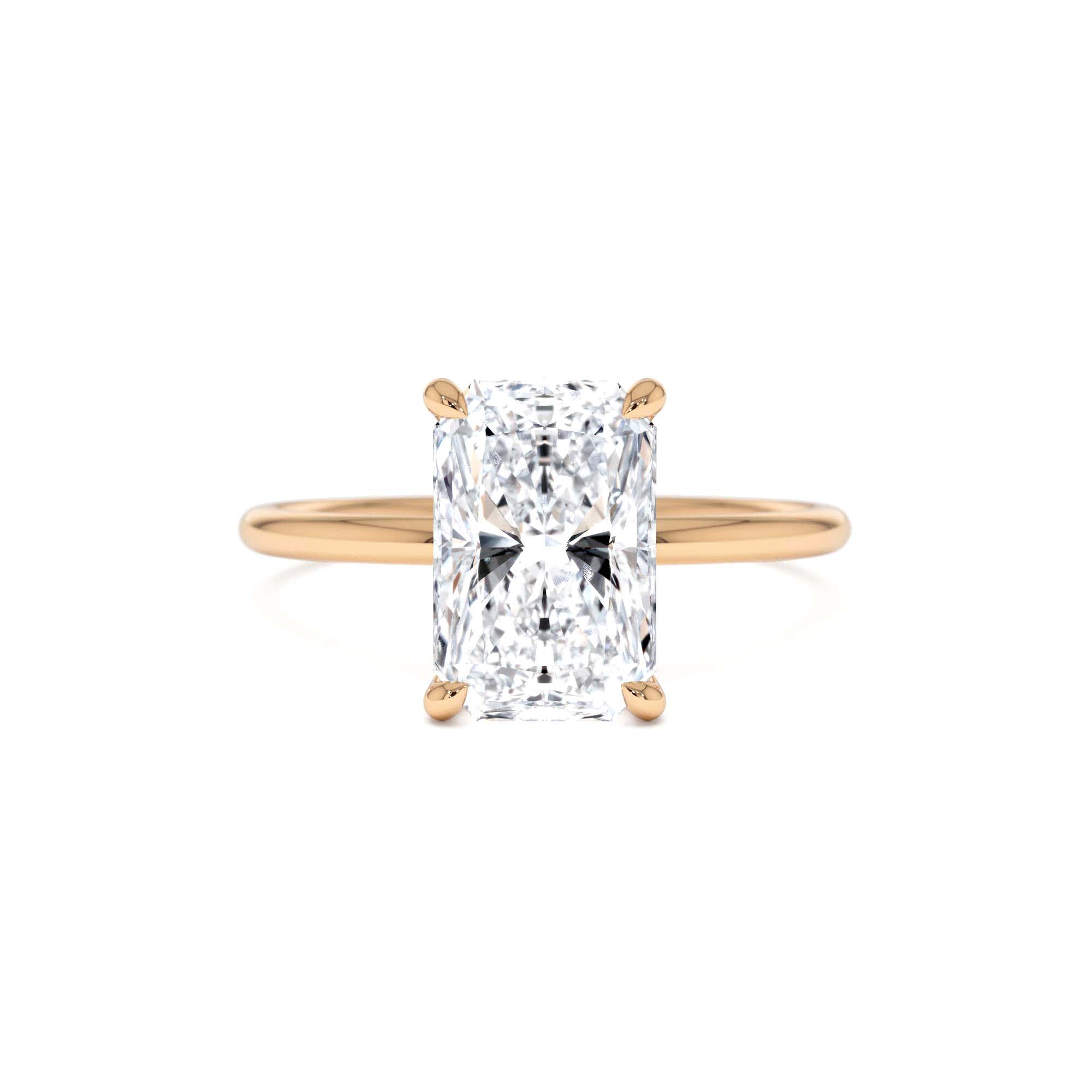 2.00 Ctw 14k Radiant Cut Prong Setting Lab Grown Diamond Engagement Ring – Corinne - view 2