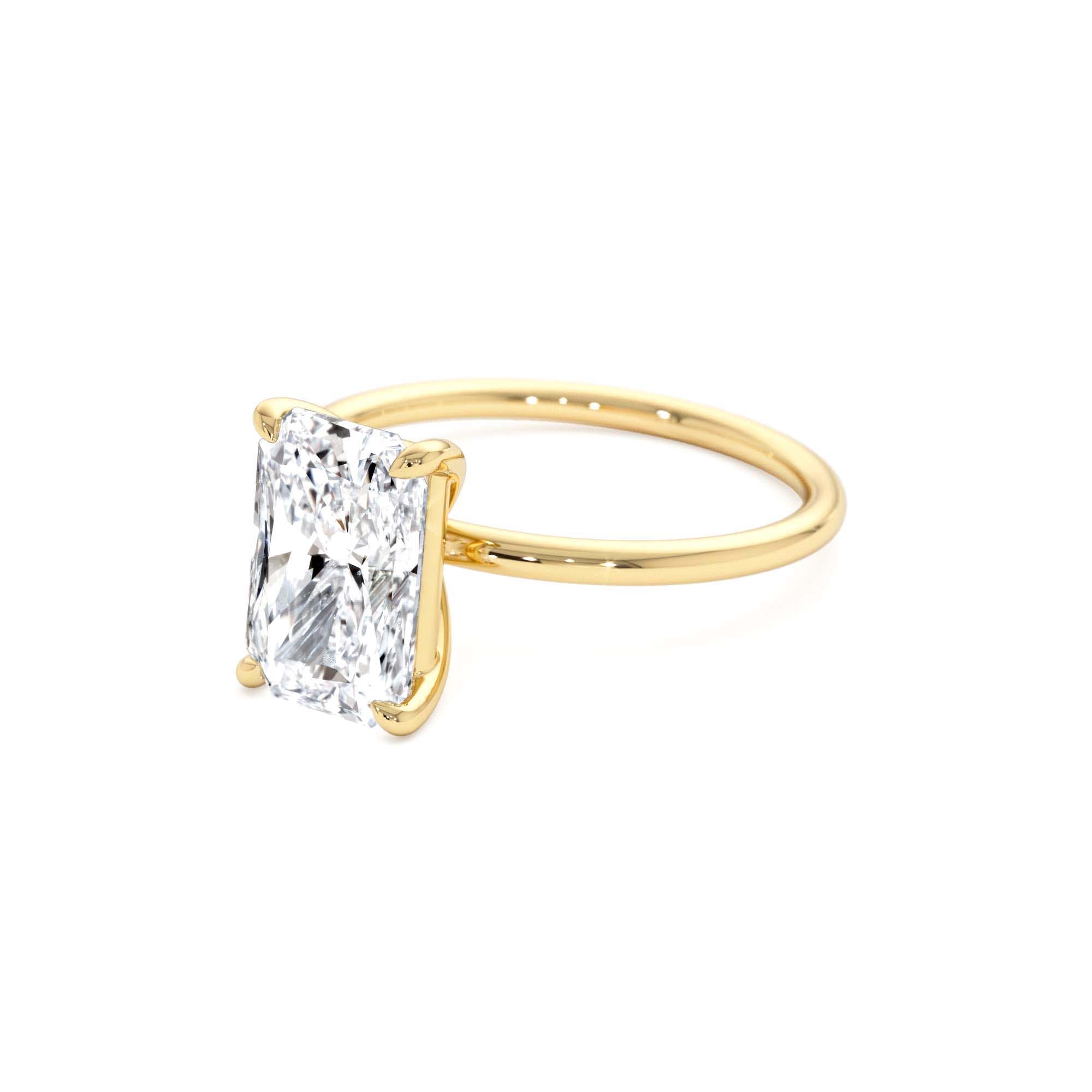 2.00 Ctw 14k Radiant Cut Prong Setting Lab Grown Diamond Engagement Ring – Corinne - view 4