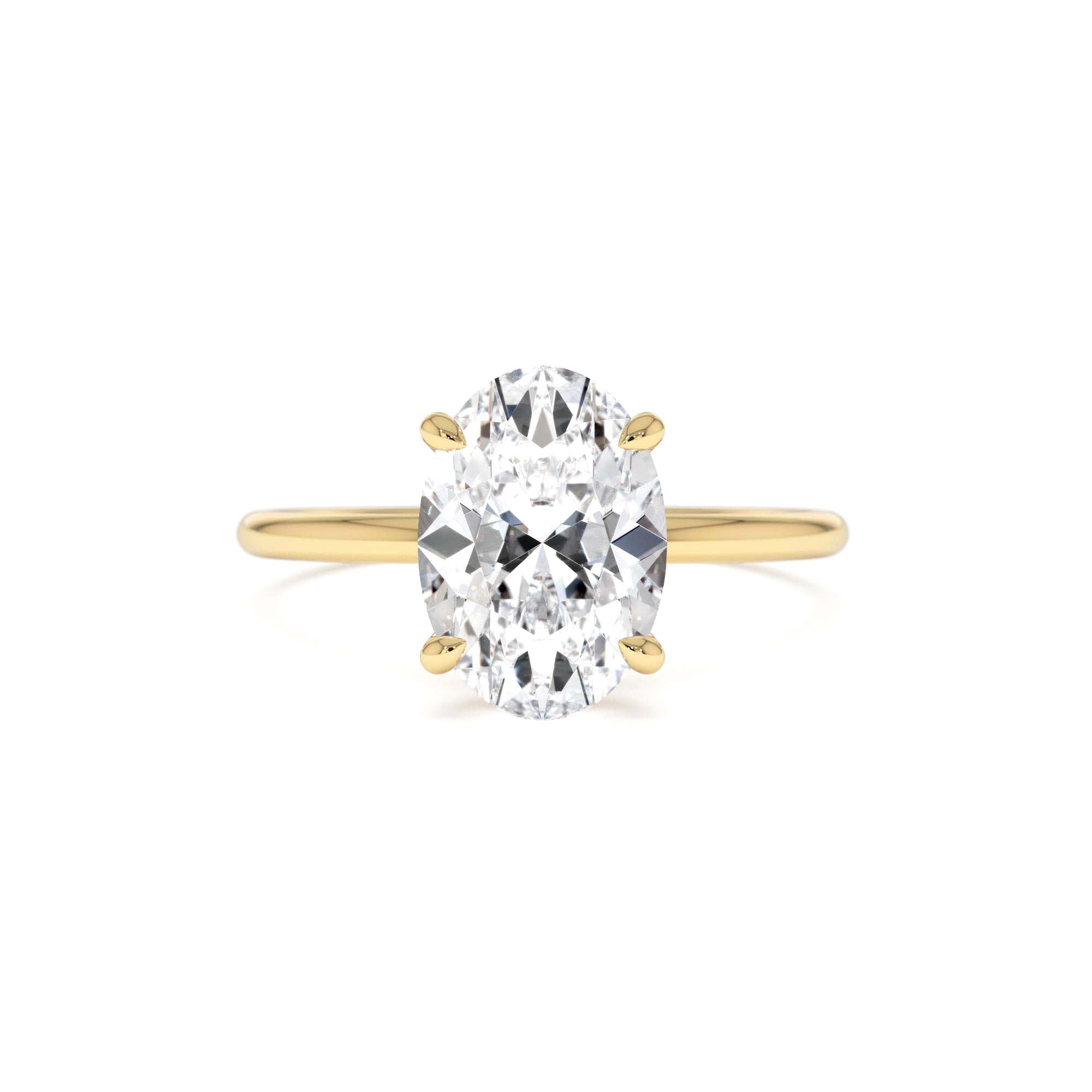 2.00 Ctw 14k Oval Shaped Prong Setting Lab Grown Diamond Engagement Ring – Odessa by Orlina Fine