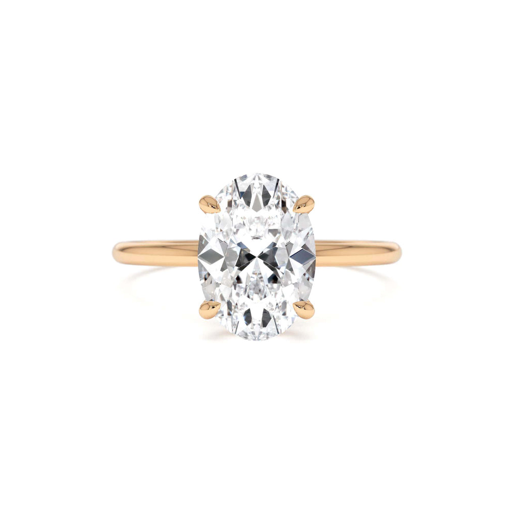 2.00 Ctw 14k Oval Shaped Prong Setting Lab Grown Diamond Engagement Ring – Odessa - view 2