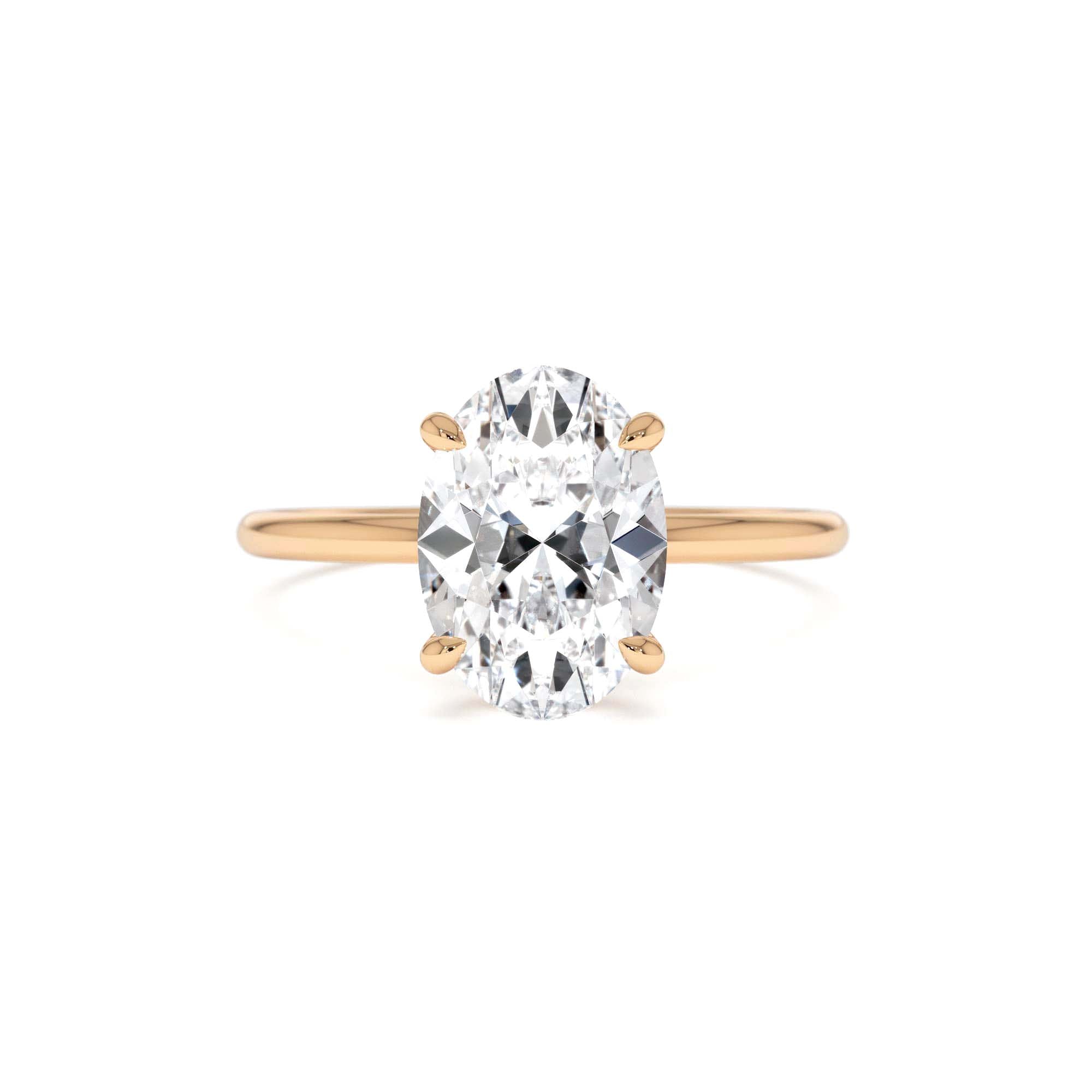 2.00 Ctw 14k Oval Shaped Prong Setting Lab Grown Diamond Engagement Ring – Odessa - view 2