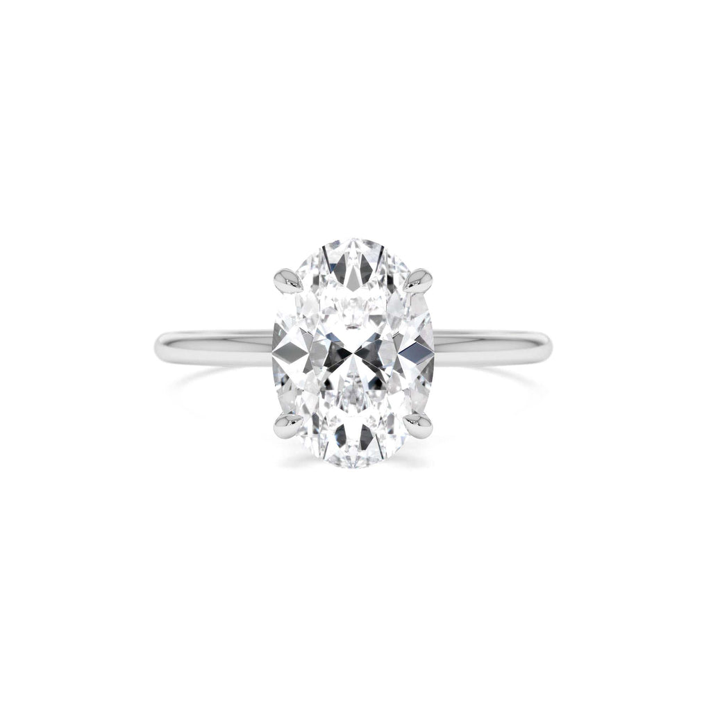 2.00 Ctw 14k Oval Shaped Prong Setting Lab Grown Diamond Engagement Ring – Odessa - view 3