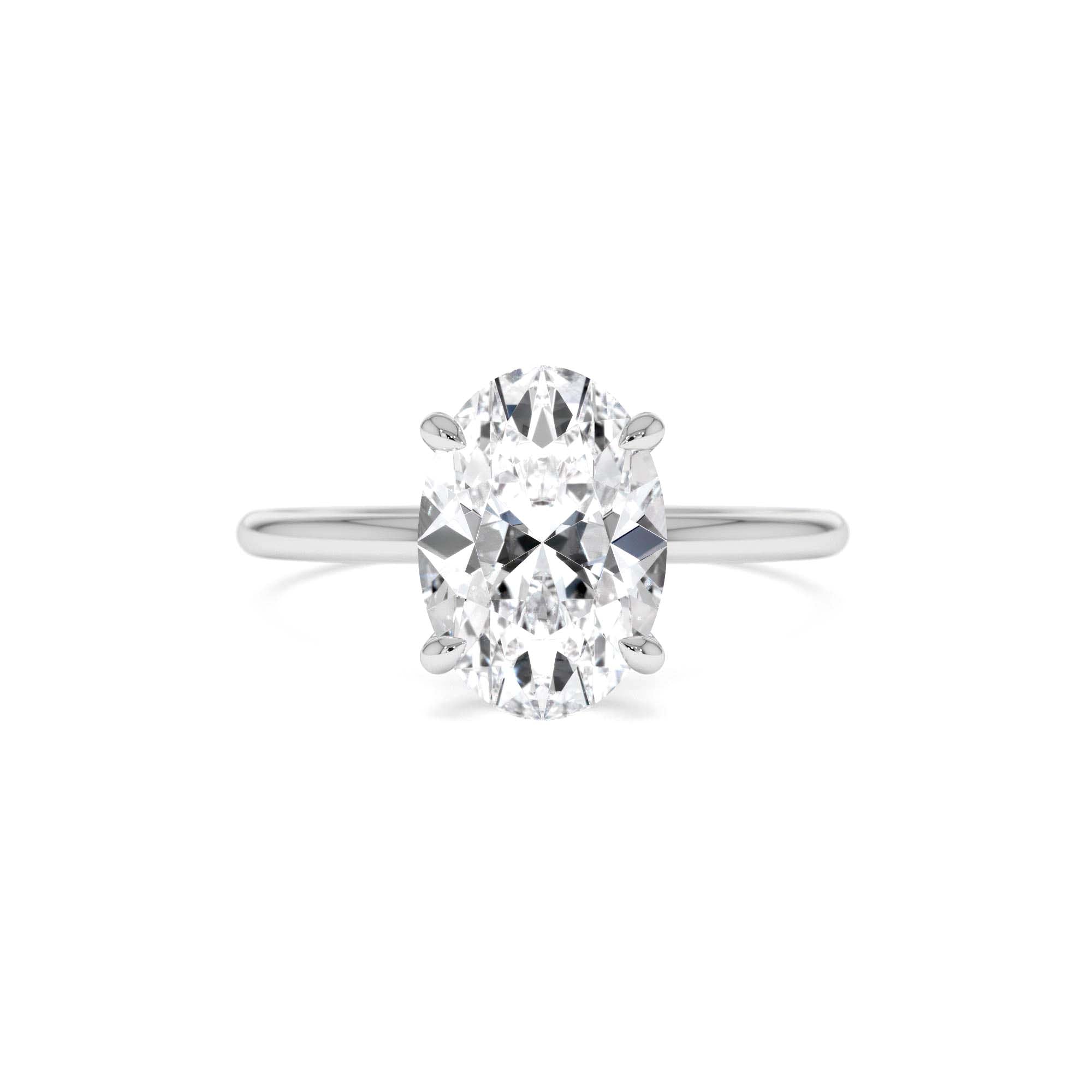 2.00 Ctw 14k Oval Shaped Prong Setting Lab Grown Diamond Engagement Ring – Odessa - view 3