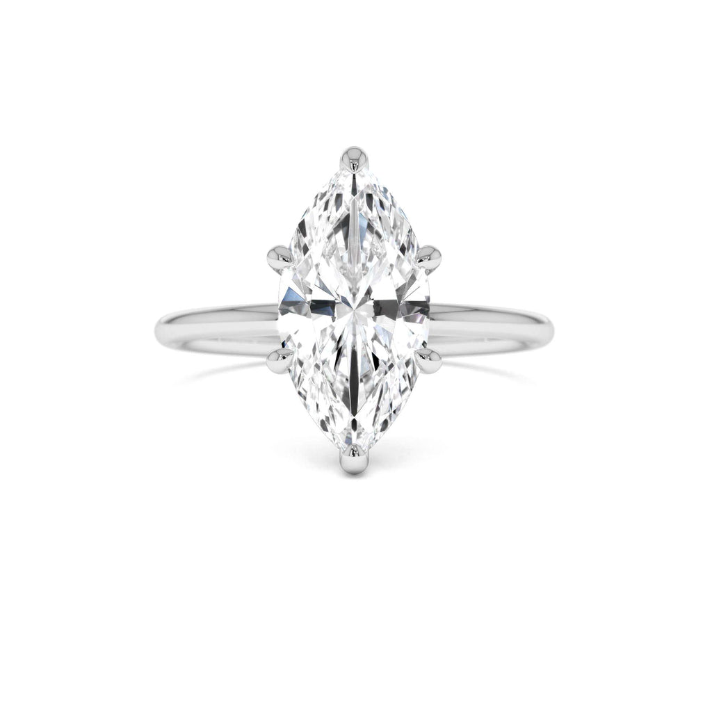 2.00 Ctw 14k Marquise Lab Grown Diamond Engagement Ring with Hidden Halo – Natalia - view 3
