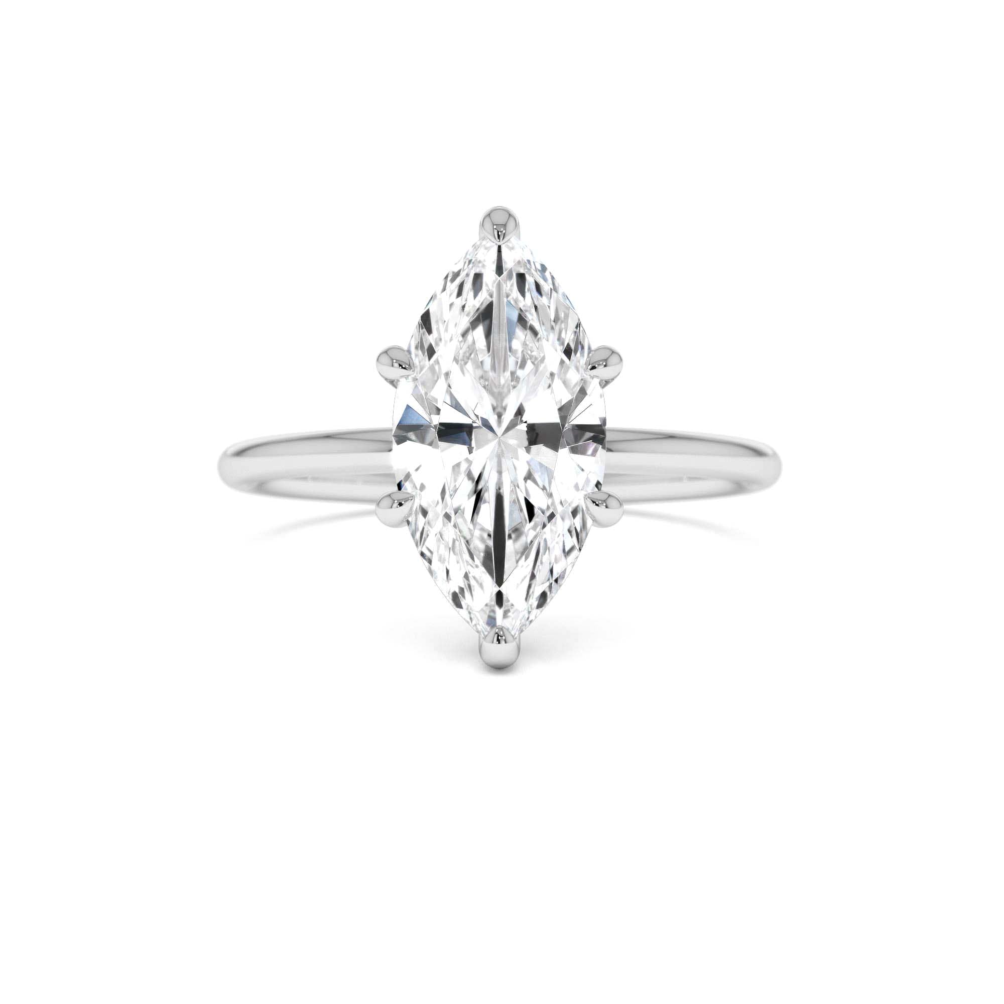 2.00 Ctw 14k Marquise Lab Grown Diamond Engagement Ring with Hidden Halo – Natalia - view 3