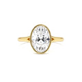 2.00 CTW 14K Oval Shaped Minimalist Bezel Setting Lab Grown Diamond Engagement Ring – Marcella by Orlina Fine