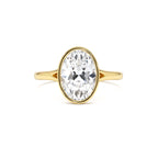 2.00 CTW 14K Oval Shaped Minimalist Bezel Setting Lab Grown Diamond Engagement Ring – Marcella by Orlina Fine