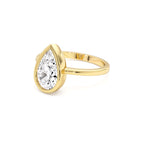 2.00 Ct Pear Shape Lab Grown Bezel Setting Diamond Engagement Ring - view 5