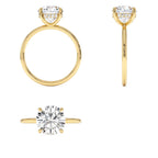 2.00 Ctw 14k Round Brilliant Lab Grown Diamond Engagement Ring with Hidden Halo – Rosalie - view 5