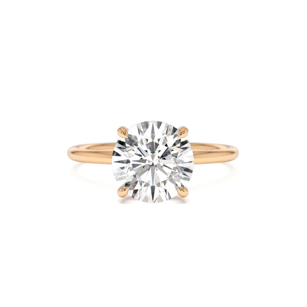 2.00 Ctw 14k Round Brilliant Lab Grown Diamond Engagement Ring with Hidden Halo – Rosalie - view 2