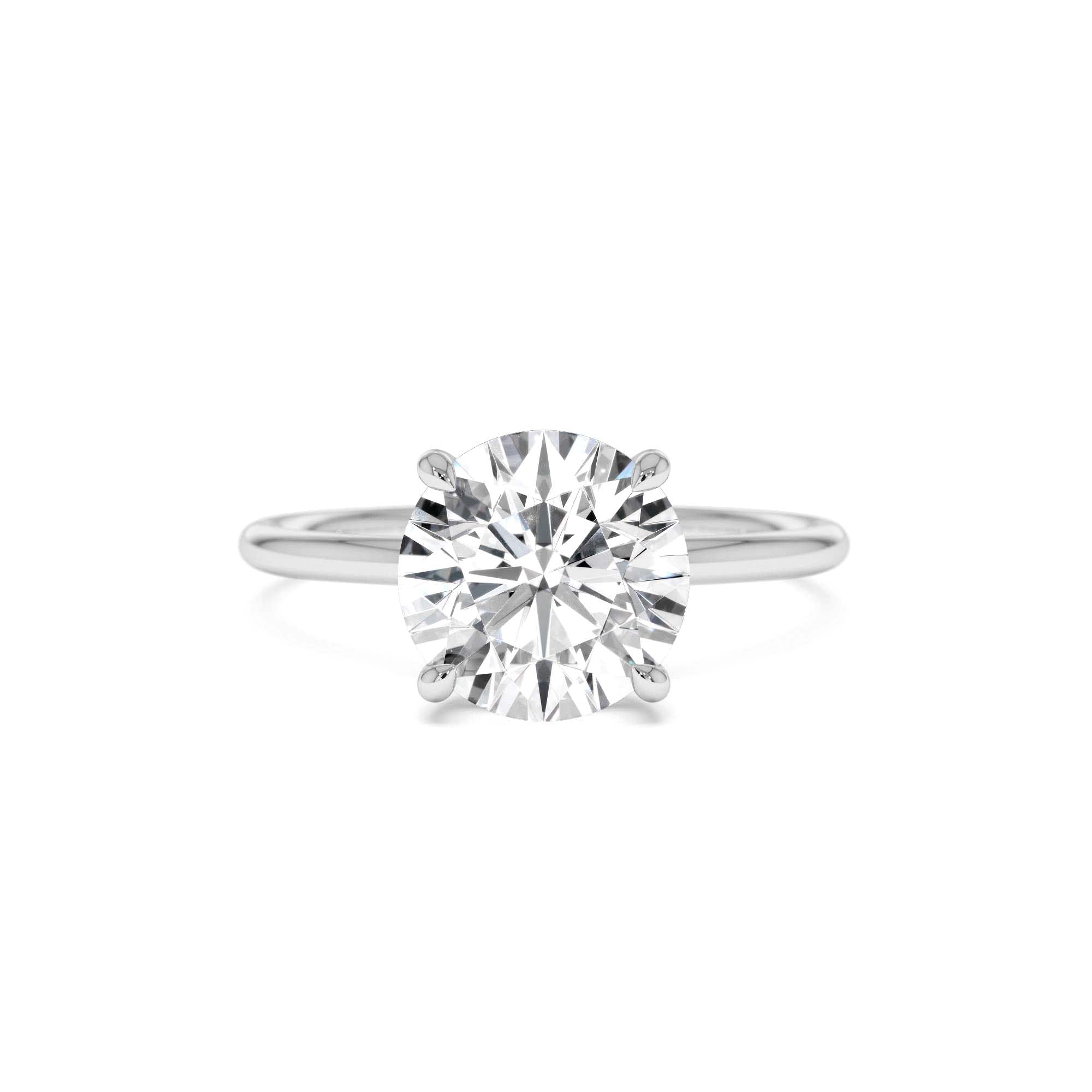 2.00 Ctw 14k Round Brilliant Lab Grown Diamond Engagement Ring with Hidden Halo – Rosalie - view 3