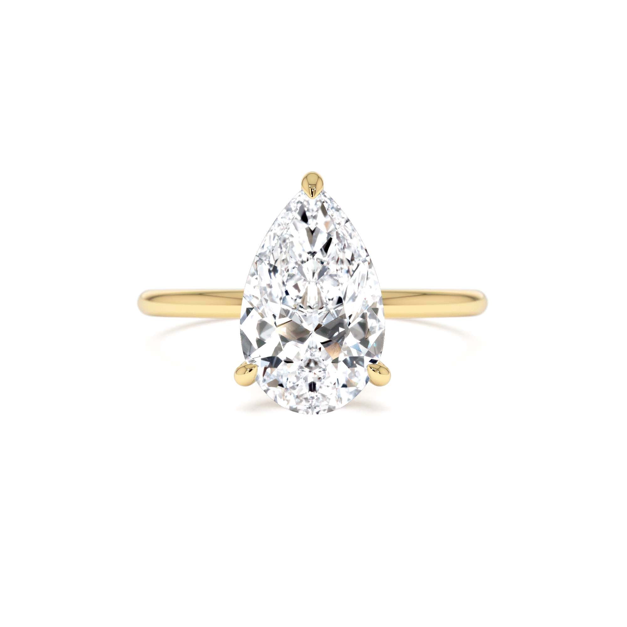 2.00 Ctw 14k Pear Shaped Lab Grown Diamond Hidden Halo Engagement Ring – Amara by Orlina Fine