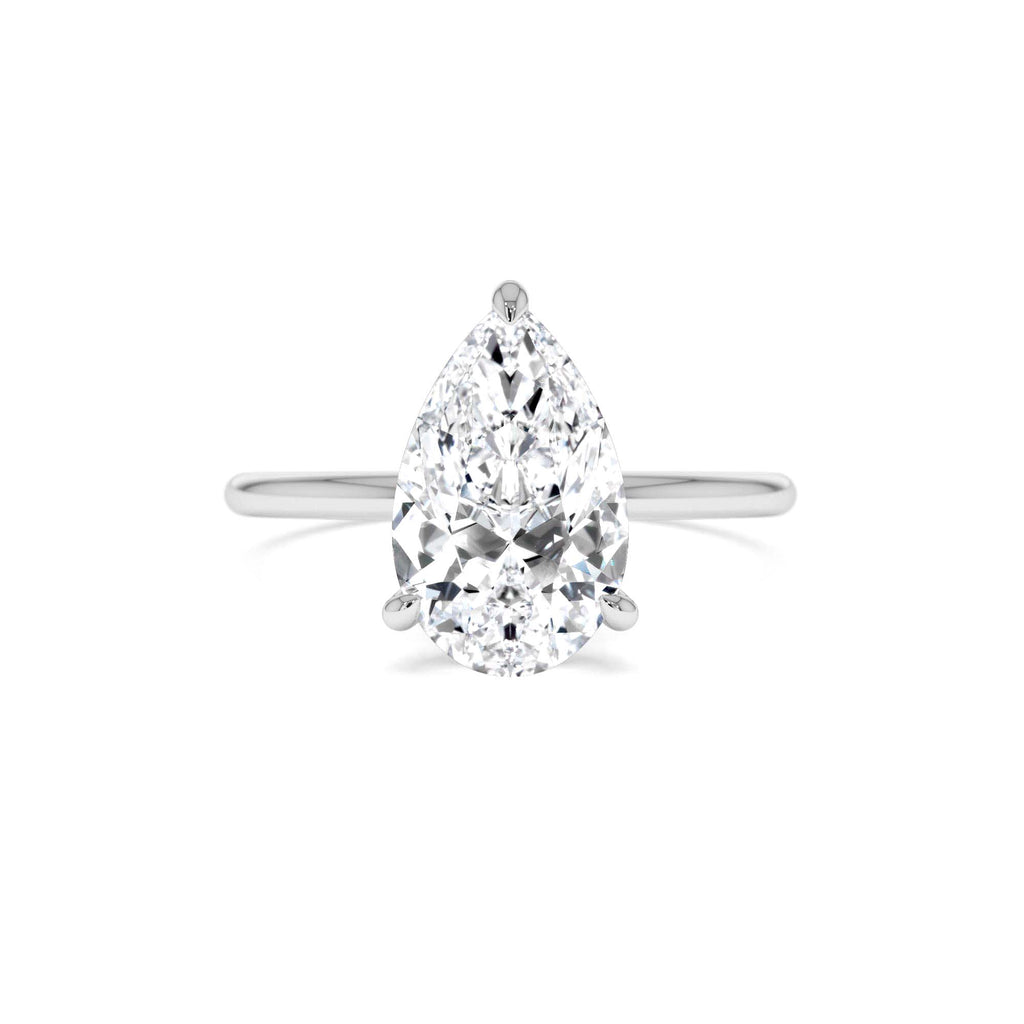 2.00 Ctw 14k Pear Shaped Lab Grown Diamond Hidden Halo Engagement Ring – Amara - view 2