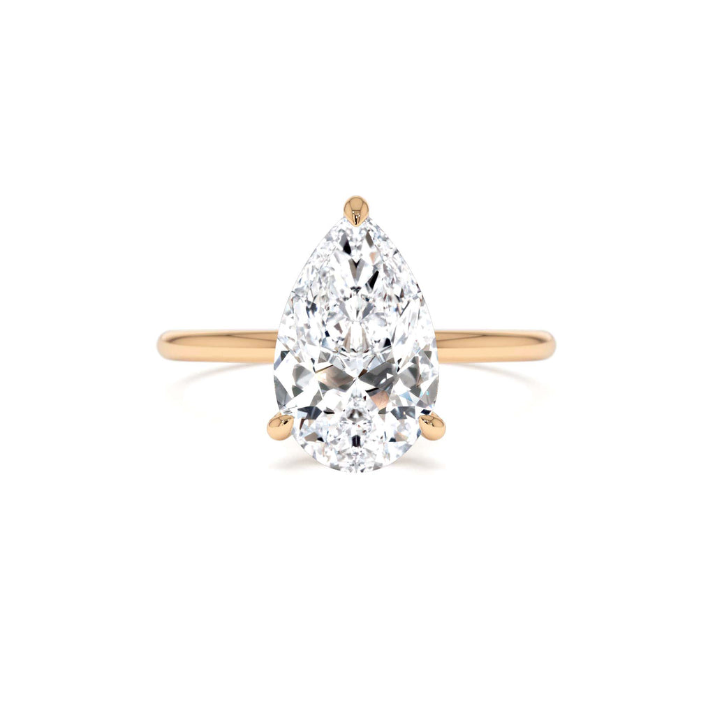 2.00 Ctw 14k Pear Shaped Lab Grown Diamond Hidden Halo Engagement Ring – Amara - view 3