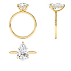 2.00 Ctw 14k Pear Shaped Lab Grown Diamond Hidden Halo Engagement Ring – Amara - view 5