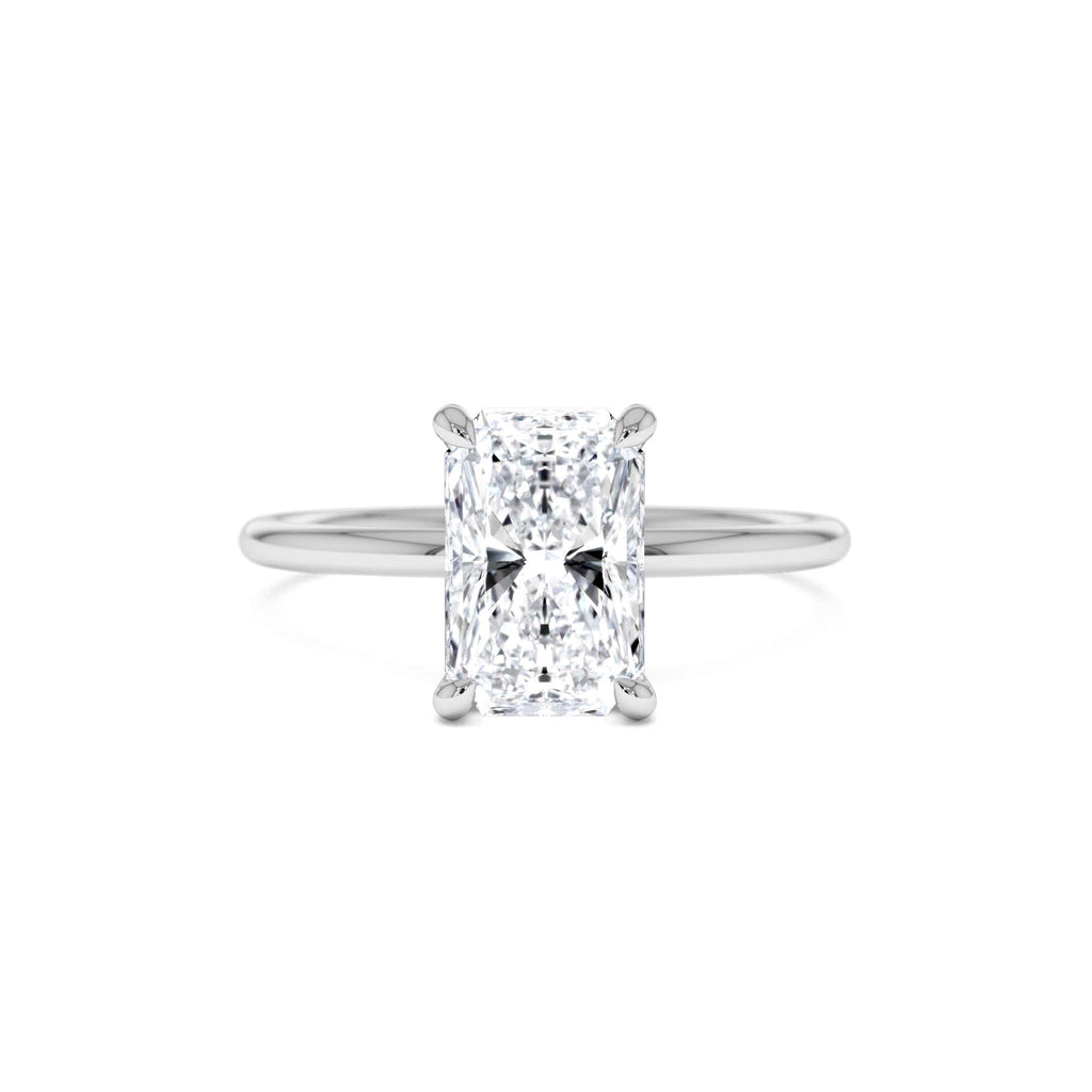 1.50 Ctw 14k Radiant Cut Lab Grown Diamond Hidden Halo Engagement Ring – Aurora - view 2
