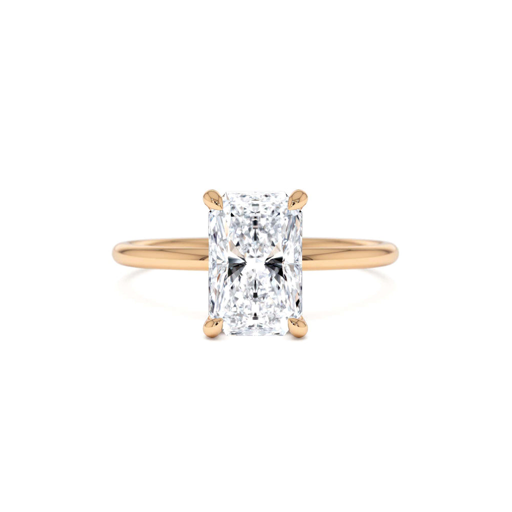 1.50 Ctw 14k Radiant Cut Lab Grown Diamond Hidden Halo Engagement Ring – Aurora - view 3