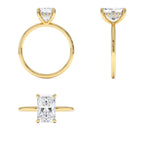 1.50 Ctw 14k Radiant Cut Lab Grown Diamond Hidden Halo Engagement Ring – Aurora - view 5