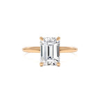 2.10 Ctw 14k Emerald Cut Lab Grown Diamond Hidden Halo Engagement Ring – Vivienne - view 2