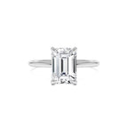 2.10 Ctw 14k Emerald Cut Lab Grown Diamond Hidden Halo Engagement Ring – Vivienne - view 3
