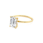2.10 Ctw 14k Emerald Cut Lab Grown Diamond Hidden Halo Engagement Ring – Vivienne - view 4