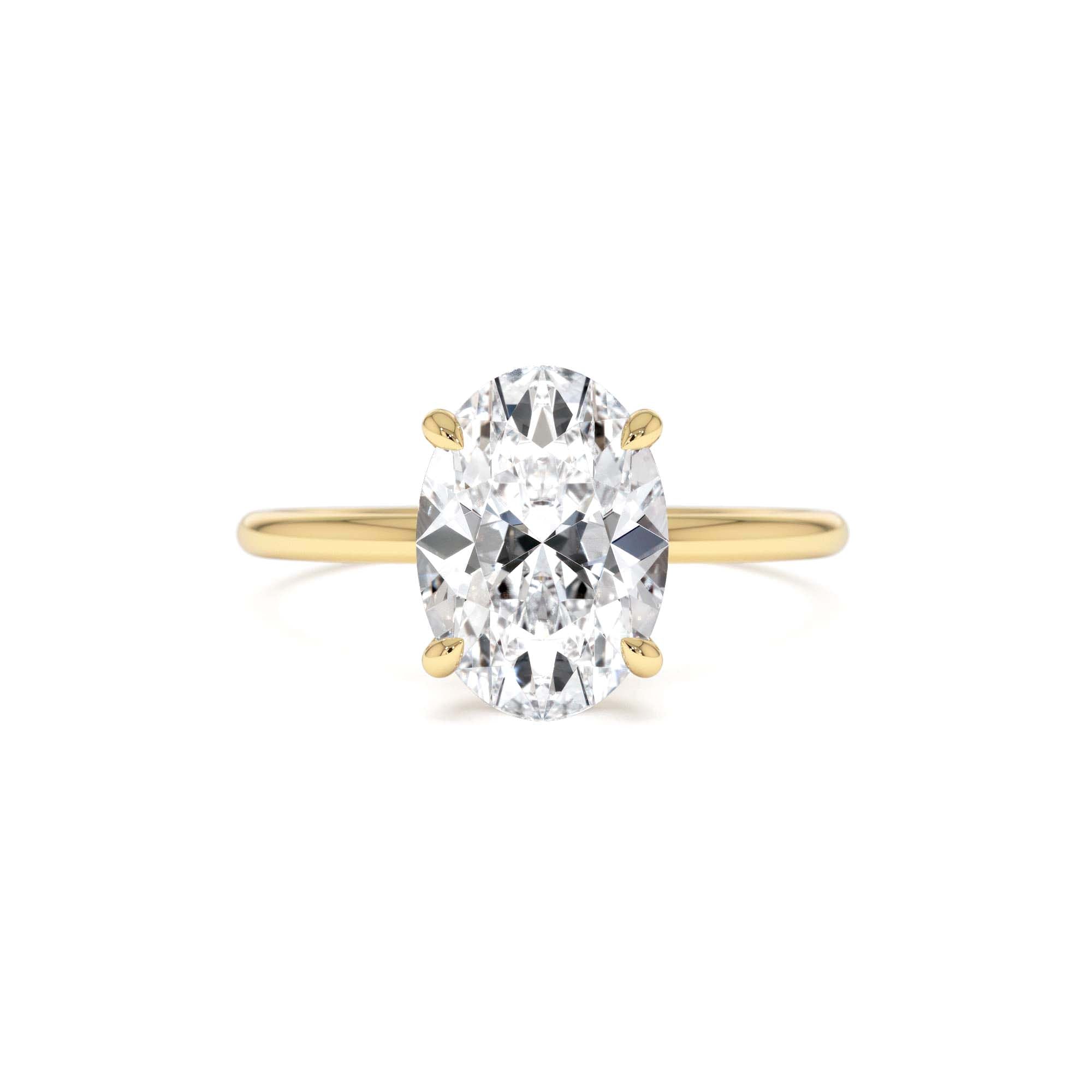 2 Ctw 14k Oval Lab Grown Diamond Engagement Ring with Hidden Halo – Maribel by Orlina Fine
