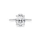 2 Ctw 14k Oval Lab Grown Diamond Engagement Ring with Hidden Halo – Maribel - view 2