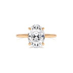 2 Ctw 14k Oval Lab Grown Diamond Engagement Ring with Hidden Halo – Maribel - view 3