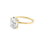 2 Ctw 14k Oval Lab Grown Diamond Engagement Ring with Hidden Halo – Maribel - view 4