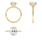 2 Ctw 14k Oval Lab Grown Diamond Engagement Ring with Hidden Halo – Maribel - view 5