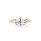 1.50 CTW 14K Marquise Shape West-East Set Lab Grown Diamond Solitaire Ring - view 2