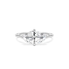 1.50 CTW 14K Marquise Shape West-East Set Lab Grown Diamond Solitaire Ring - view 3