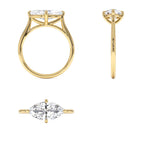 1.50 CTW 14K Marquise Shape West-East Set Lab Grown Diamond Solitaire Ring - view 5