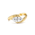 1.00 Ctw 14k Marquise Shaped Lab Grown Diamond Criss Cross Solitaire by Orlina Fine