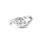 1.00 Ctw 14k Marquise Shaped Lab Grown Diamond Criss Cross Solitaire - view 3