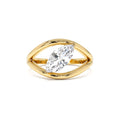 1.00 Ctw 14k Gold Lab Grown Marquise Diamond Ring Split Shank Design by Orlina Fine