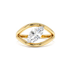 1.00 CTW 14K Gold Lab Grown Marquise Diamond Ring Split Shank Design by Orlina Fine