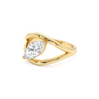 1.00 CTW 14K Gold Lab Grown Marquise Diamond Ring Split Shank Design - view 4