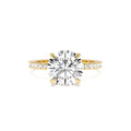 2.40 CTW 14K Round Brilliant Lab Grown Diamond Pavé Setting with Hidden Halo by Orlina Fine