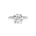 2.40 CTW 14K Round Brilliant Lab Grown Diamond Pavé Setting with Hidden Halo - view 3