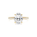 2.40 CTW 14K Oval Shaped Lab Grown Diamond Pavé Setting with Hidden Halo by Orlina Fine