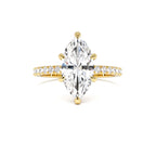 2.50 CTW 14K Marquise Shaped Lab Grown Diamond Pavé Setting with Hidden Halo by Orlina Fine