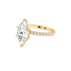 2.50 CTW 14K Marquise Shaped Lab Grown Diamond Pavé Setting with Hidden Halo - view 4