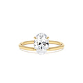 1.00 Ctw 14k Oval Shaped Lab Grown Diamond Elevated Basket Solitaire Ring – Irena by Orlina Fine