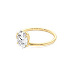 1.00 Ctw 14k Oval Shaped Lab Grown Diamond Elevated Basket Solitaire Ring – Irena - view 4