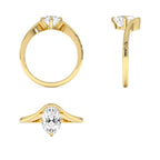 1.00 Ctw 14k Oval Cut Lab Grown Diamond Designer Setting Ring – Nerissa - view 5