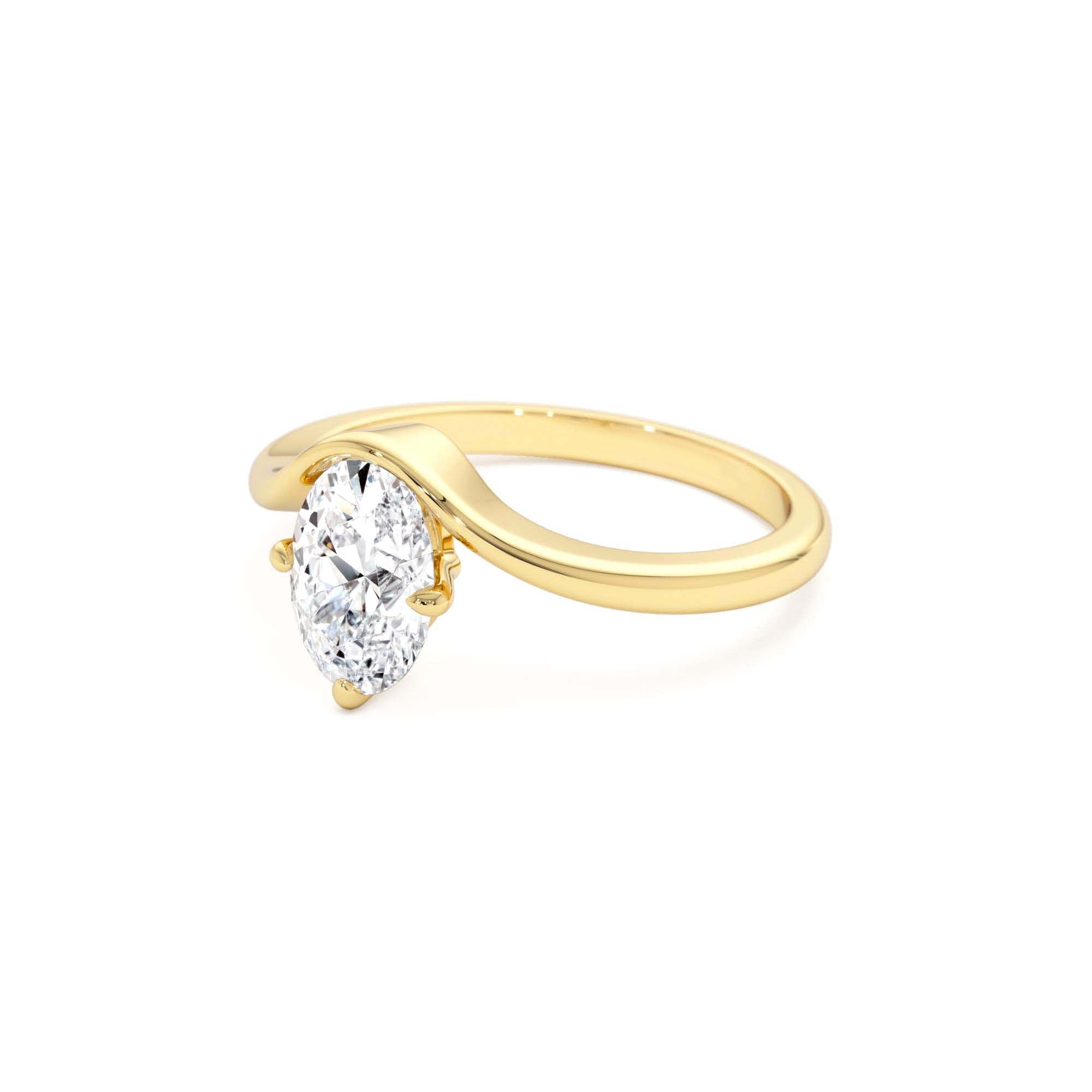 1.00 Ctw 14k Oval Cut Lab Grown Diamond Designer Setting Ring – Nerissa - view 4