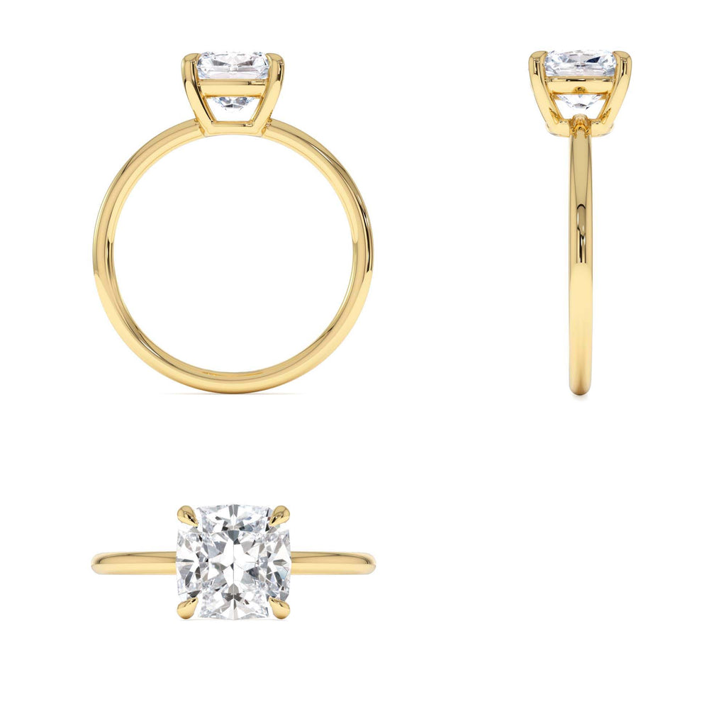 2.00 Ctw 14k Cushion Cut Lab Grown Diamond Engagement Ring - view 5