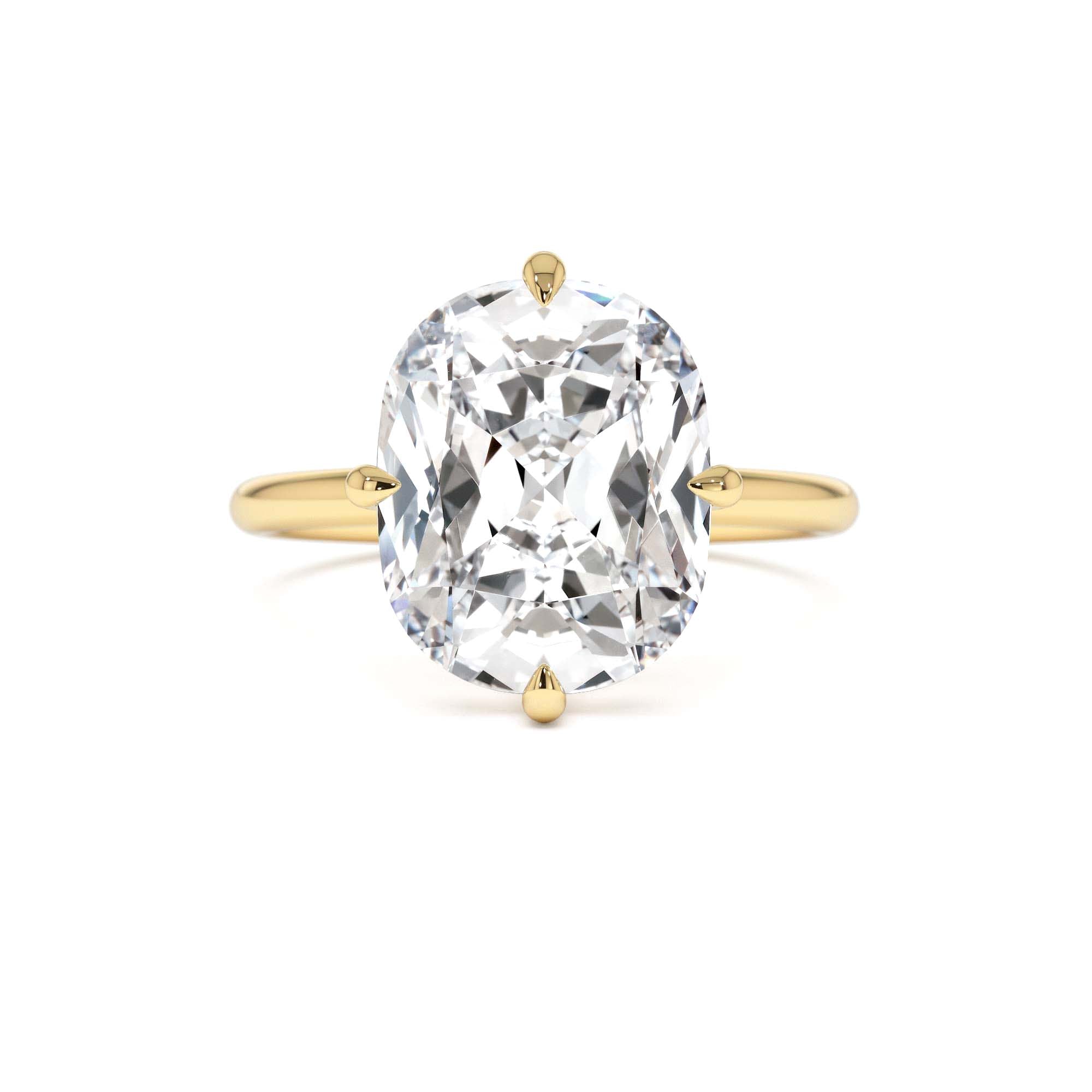 5.05 Ctw 14k Cushion Cut Lab Grown Diamond Engagement Solitaire by Orlina Fine